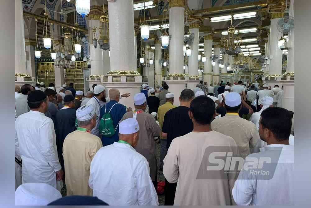 Kumpulan jemaah haji Malaysia pertama memasuki Raudah pada petang Jumaat.