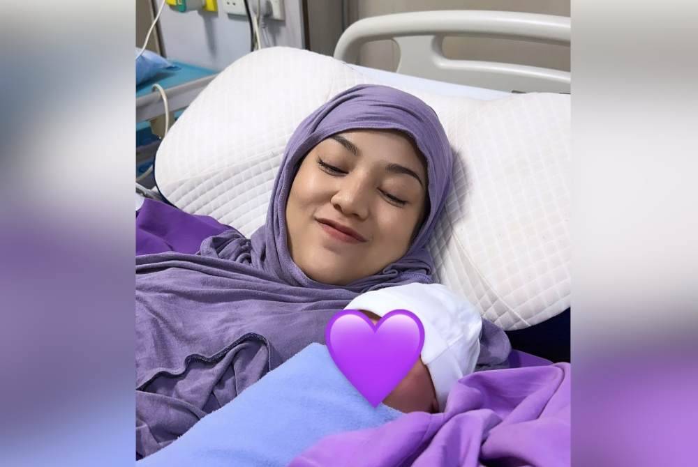 Shila Amzah yang telah selamat bersalin cahaya mata perempuan yang diberi nama Rhea Akira pada Khamis.