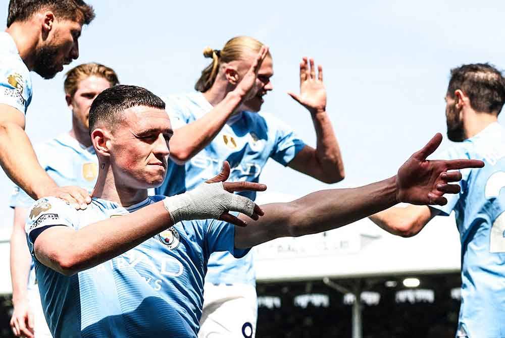 Foden antara pencetak gol Manchester City di Craven Cottage. Foto: Agensi