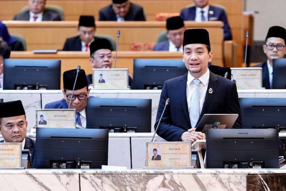 Onn Hafiz ketika sidang DUN Johor di Bangunan Sultan Ismail, Iskandar Puteri pada Ahad.