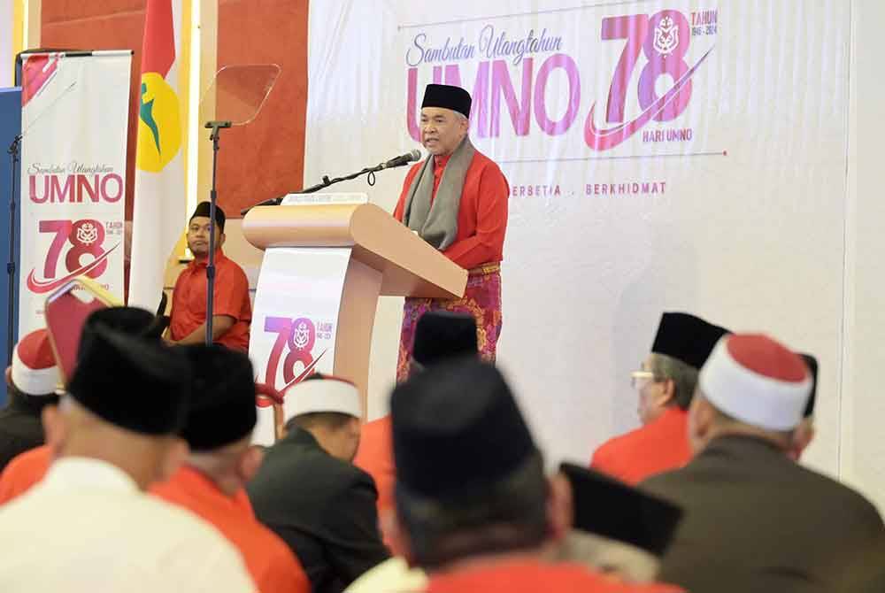 Ahmad Zahid berucap ketika sempena Sambutan Ulang Tahun UMNO ke-78.