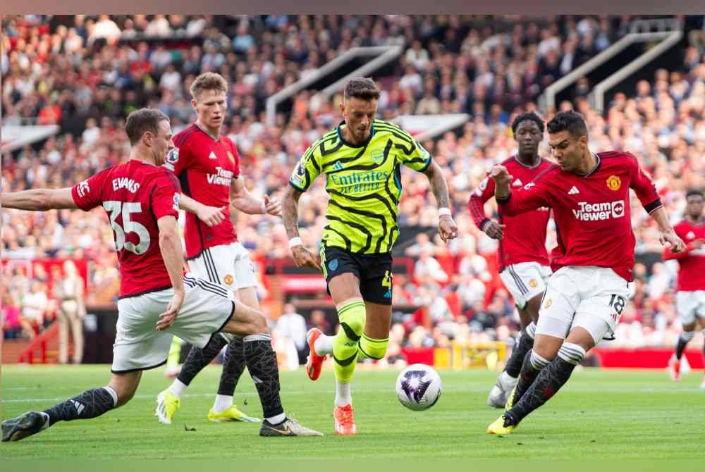 United tewas kepada Arsenal di Old Trafford. Foto EPA