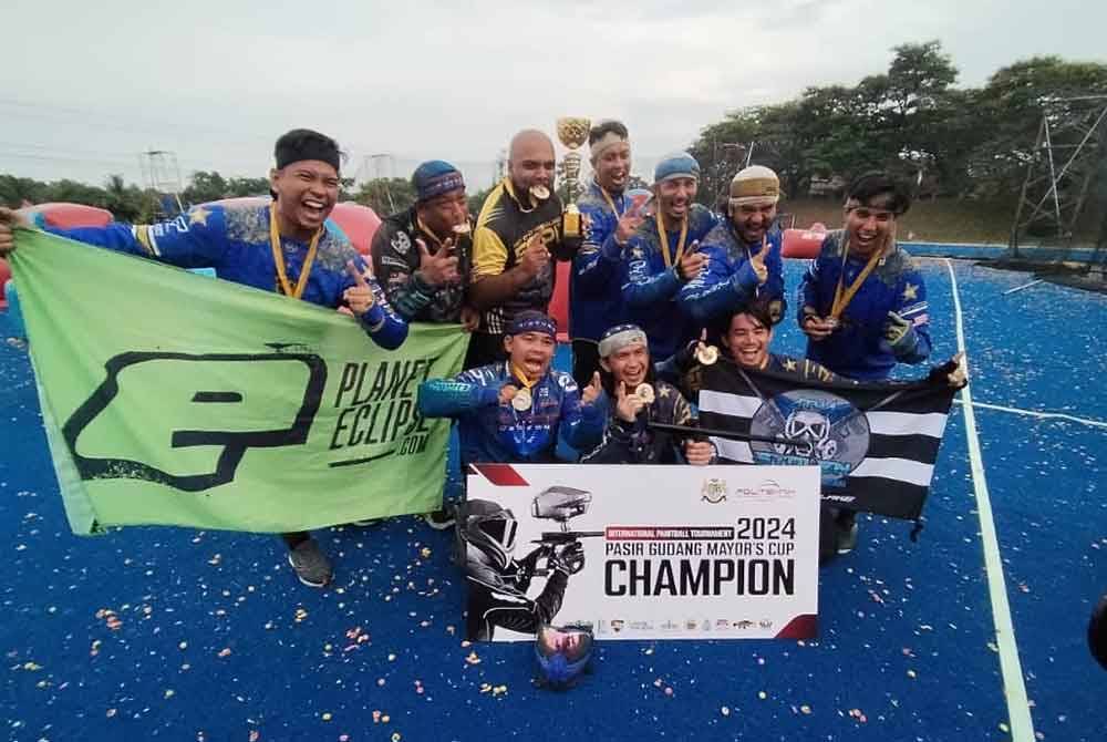 Pasukan Atwa Stolen NL muncul juara kategori Terbuka, Kejohanan Paintball Antarabangsa Piala Datuk Bandar Pasir Gudang 2024.