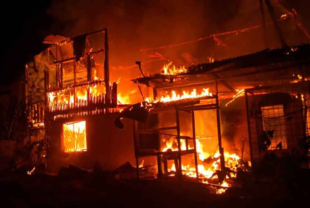 Kebakaran melibatkan sebuah rumah yang musnah sepenuhnya dan terdapat seorang mangsa rentung dalam kejadian di Kampung Lasing, Ranau.