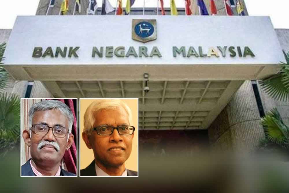 BNM membuat keputusan mengekalkan OPR pada 3.00 peratus. Gambar kecil dari kiri: Dr Rajah Rasiah, Shankaran Nambiar