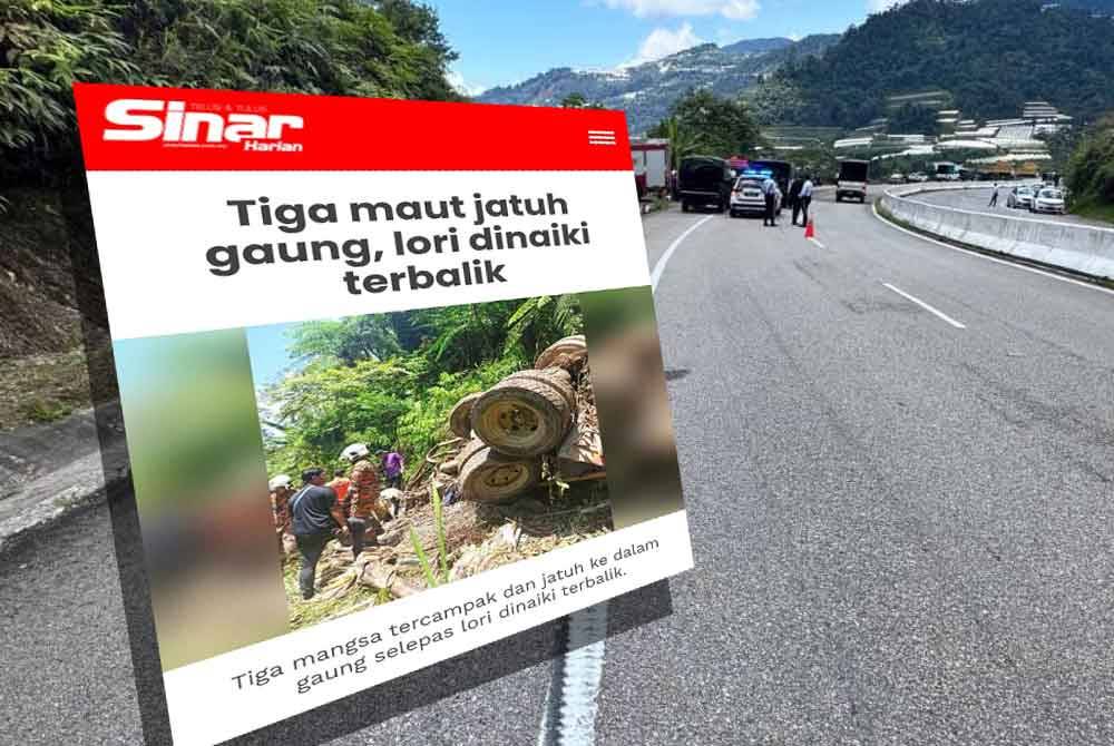 Ia berpandukan kepada kesan brek sepanjang 415 meter yang terdapat di atas permukaan jalan di lokasi kemalangan.