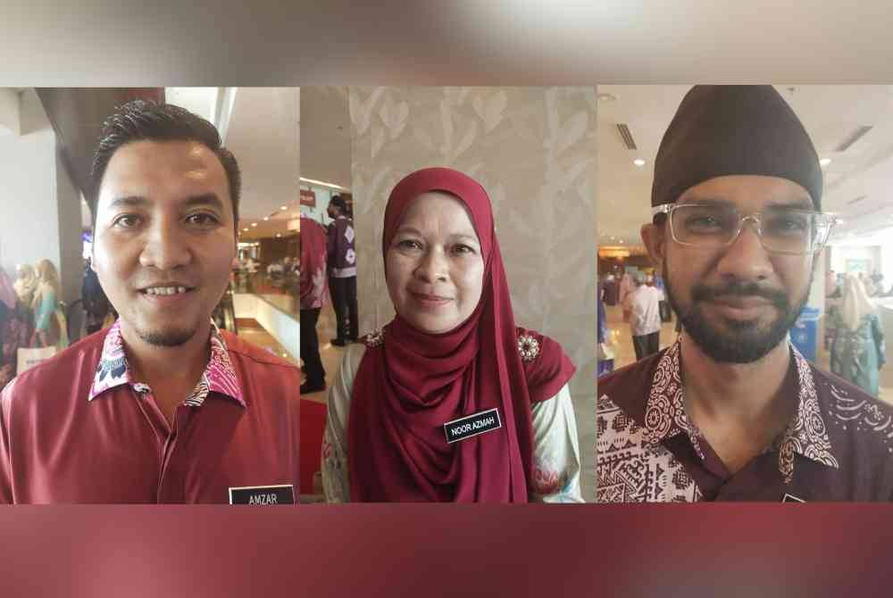 Gambar dari kiri: Mohd Amzar, Noor Azmah, Ishwaar