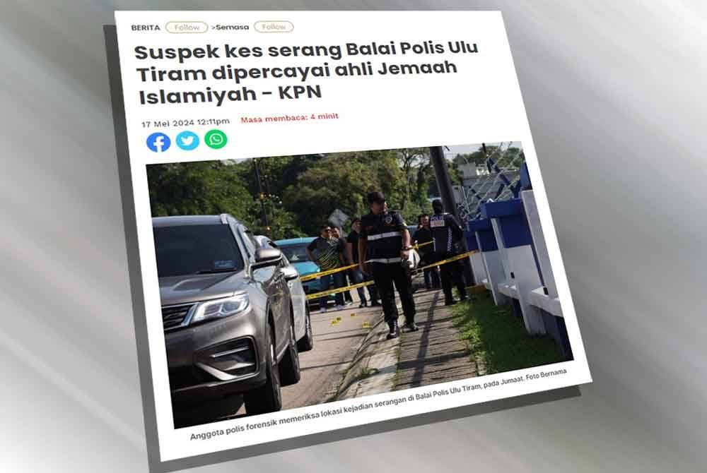 Laporan Sinar Harian pada Jumaat.