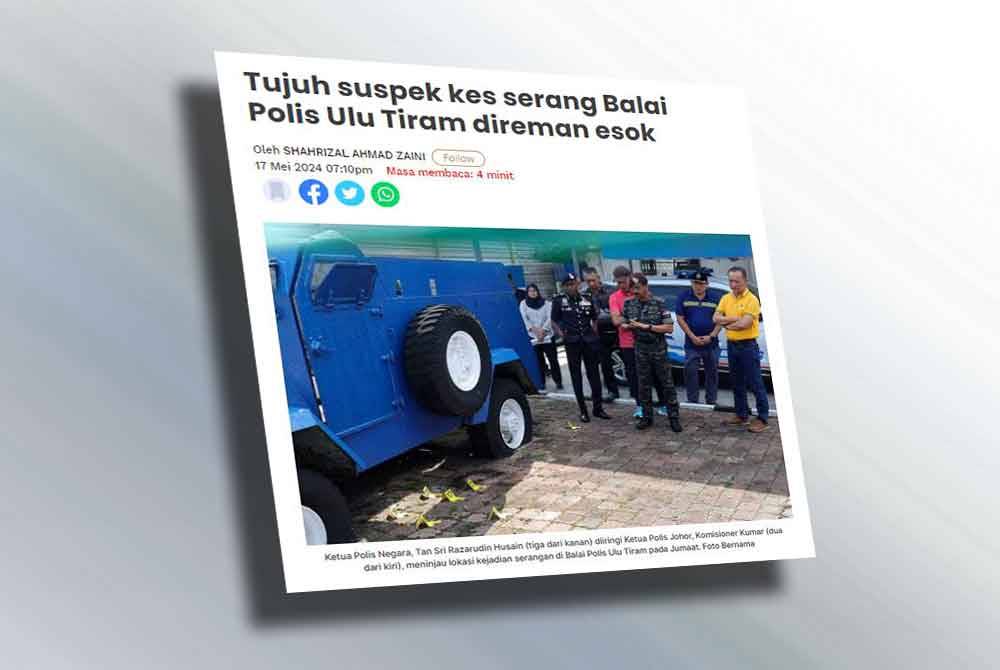 Laporan Sinar Harian pada Jumaat.