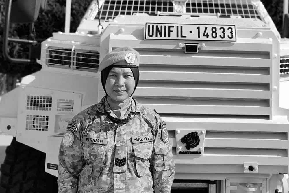 Faridah Abd Rahman yang bertugas bagi misi Pasukan Pengaman Sementara Pertubuhan Bangsa-Bangsa Bersatu (UNIFIL), di Lubnan meninggal dunia, awal pagi semalam. Foto ihsan ATM