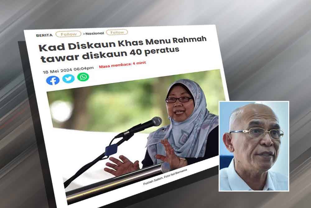 Laporan Sinar Harian pada Sabtu. Gambar kecil: Rosli