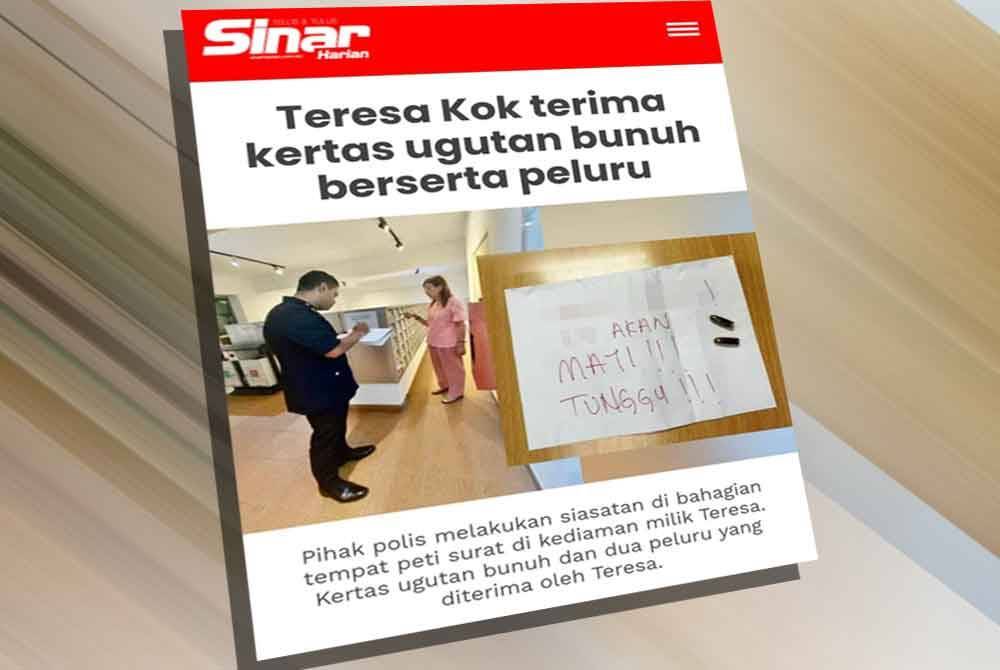 Laporan Sinar Harian pada Ahad. 