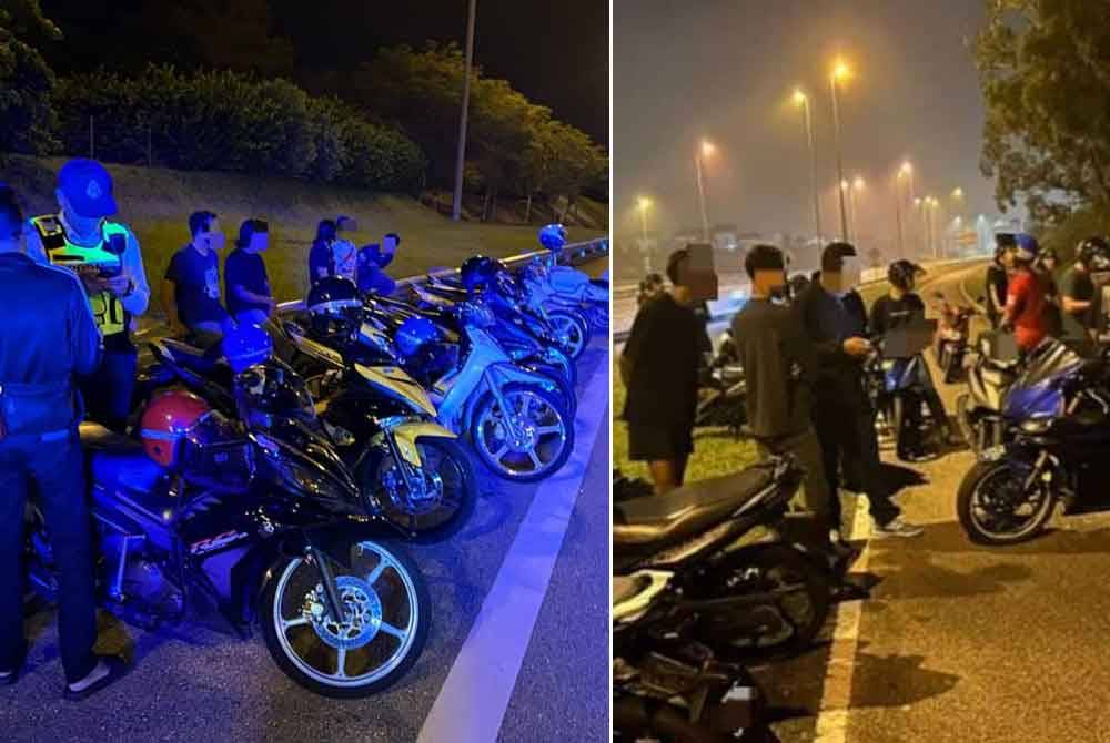 Antara penunggang motosikal yang ditahan polis pada Op Samseng Jalanan di Lebuhraya Guthrie, Sungai Buloh sepanjang tahun ini.