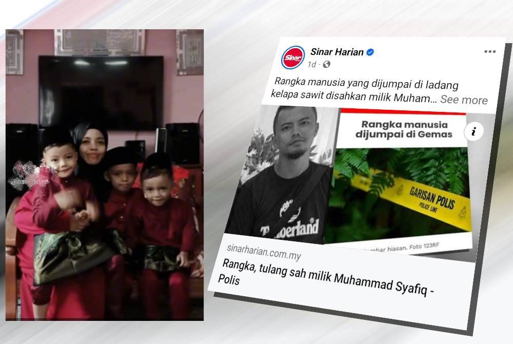 Azliza bersama tiga anak lelakinya. (Laporan Sinar Harian pada Isnin.)