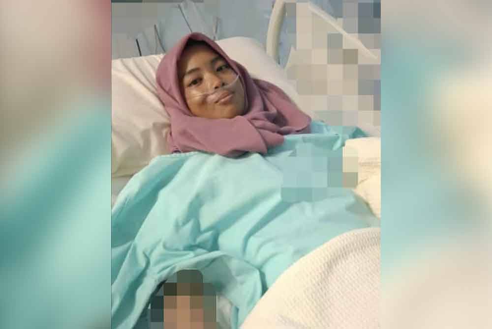 Masyitah selamat menjalani pembedahan menutup luka pada bahagian belakang badan di Hospital Colombia Asia, Iskandar Puteri pada Selasa