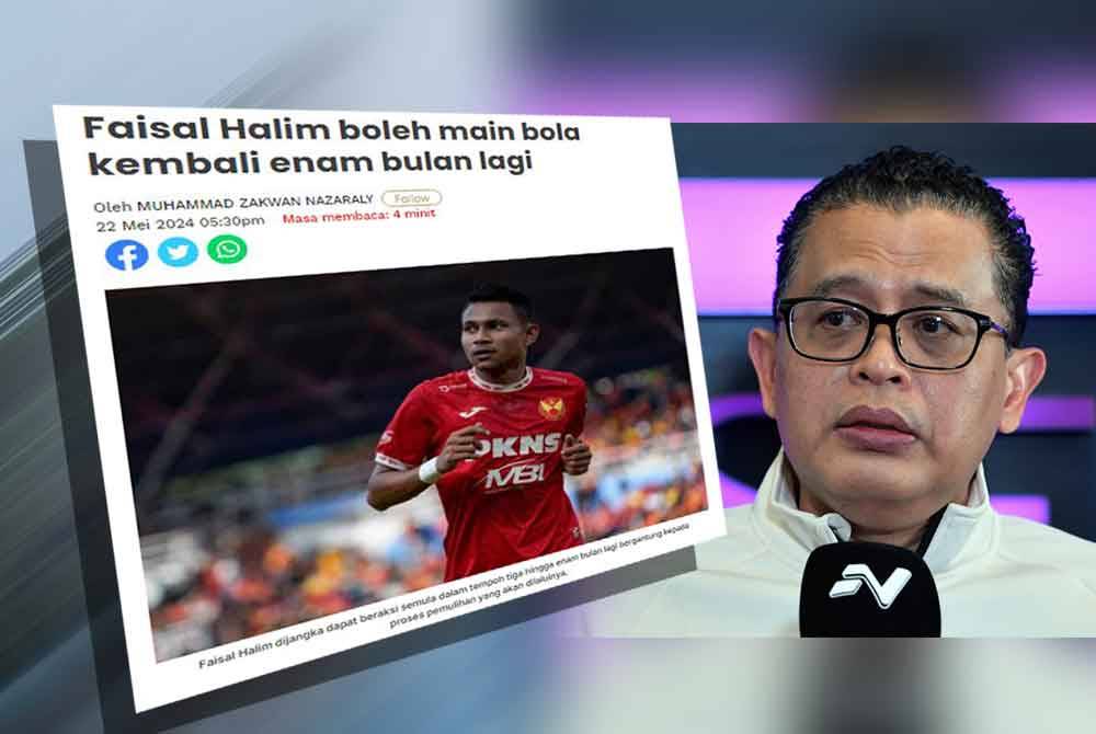 Faisal Halim dijangka dapat beraksi semula dalam tempoh tiga hingga enam bulan lagi bergantung kepada proses pemulihan yang akan dilaluinya. Shahril Mokhtar (kanan).