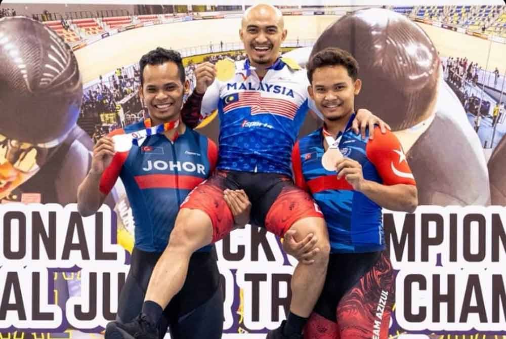 Azizulhasni mempertahankan emas keirin lelaki elit di Kejohanan Trek Kebangsaan 2024.