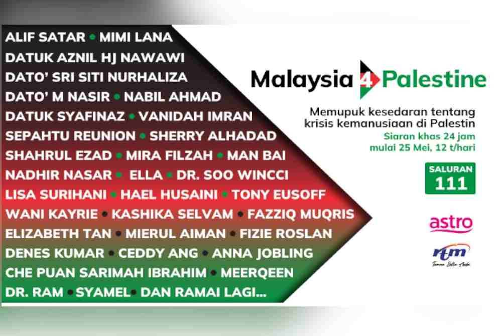 Siaran khas 24 jam Malaysia4Palestine ketengah krisis kemanusiaan di Palestin.