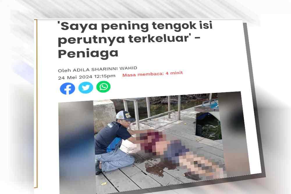 Laporan Sinar Online mengenai keadaan mangsa yang ditemui orang awam.