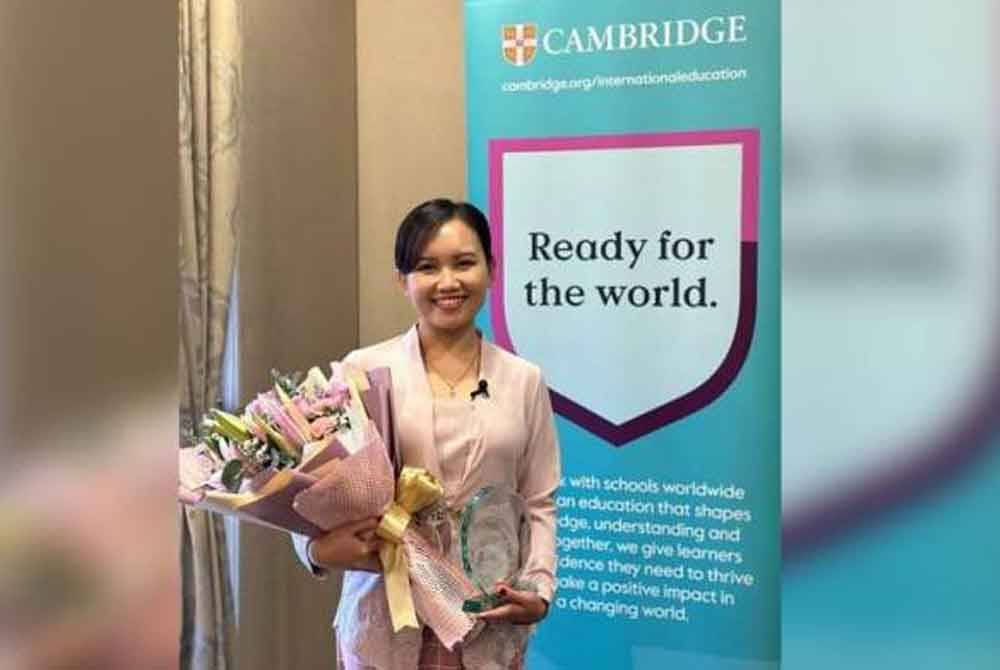 Sydney berkongsi pengalamannya sebagai guru bahasa Inggeris di Kolej Vokasional Keningau. - Foto Cambridge