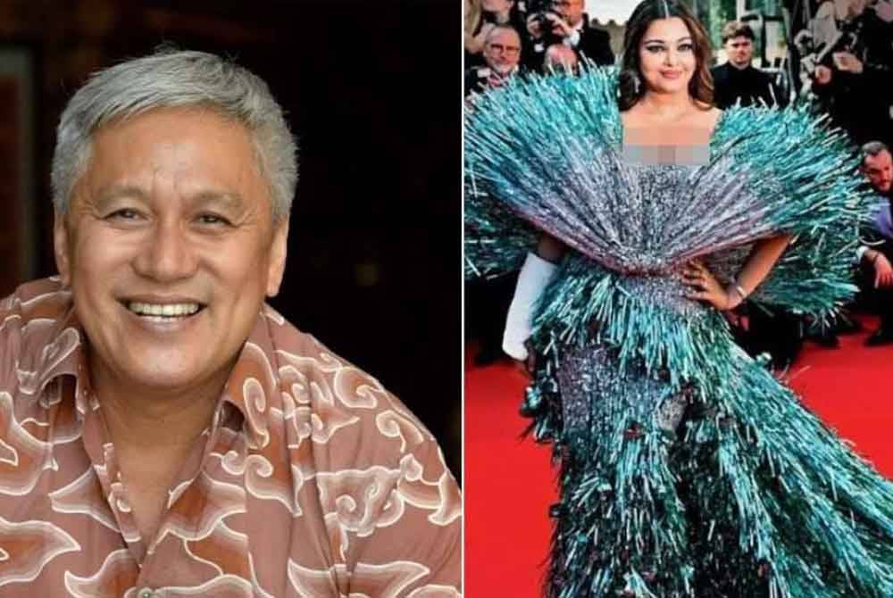 Chef Wan (kiri) membuat permohonan maaf susulan komen beliau terhadap gaun yang dikenakan bintang tersohor, Aishwarya Rai pada Festival Filem Cannes.