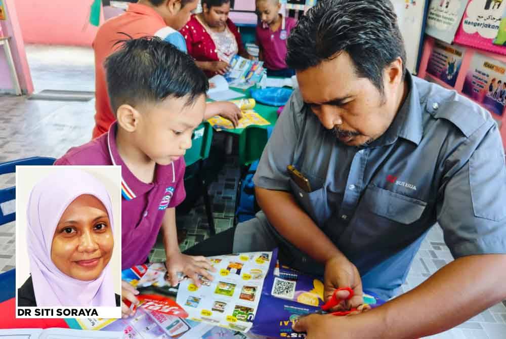 Bahan yang berwarna-warni berserta paparan visual dan tulisan yang pelbagai dapat memberi motivasi kepada kanak-kanak untuk melihat teks tertera serta membacanya.