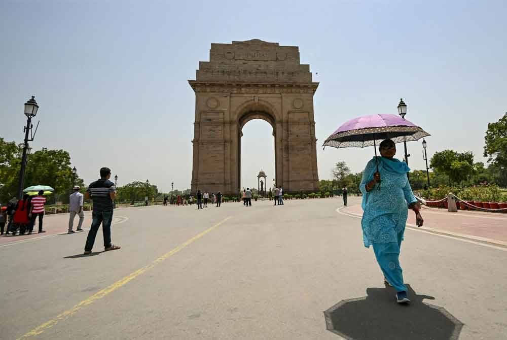 Suhu harian di ibu negara India, New Delhi melonjak ke paras tertinggi sepanjang masa pada Rabu. AFP