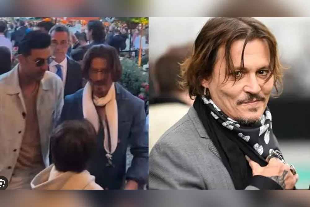 Gaya SRK (gambar kiri) dikatakan saling tak tumpah seperti Depp (kanan) - Foto Agensi