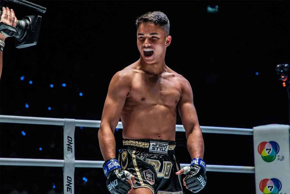 Jojo merupakan juara Muay Thai antarabangsa WBC dalam penampilan sulungnya di Primetime US, ONE Championship tahun lepas. Foto Agensi