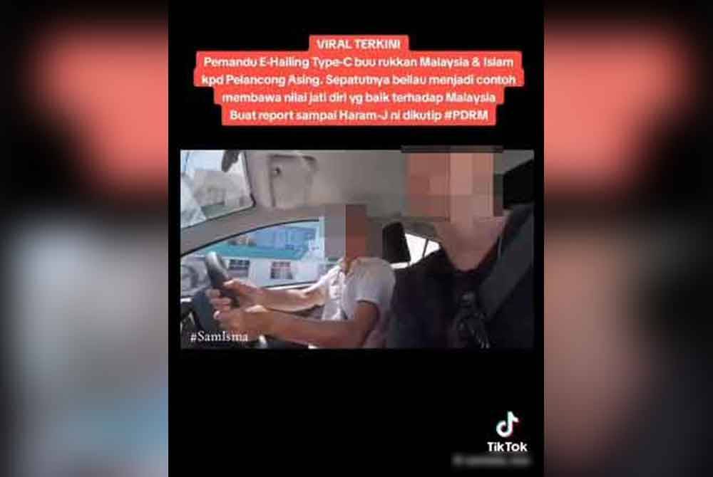 Tangkap layar video tular di media sosial.