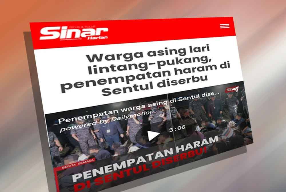 Laporan Sinar Harian pada 28 Mei lalu.