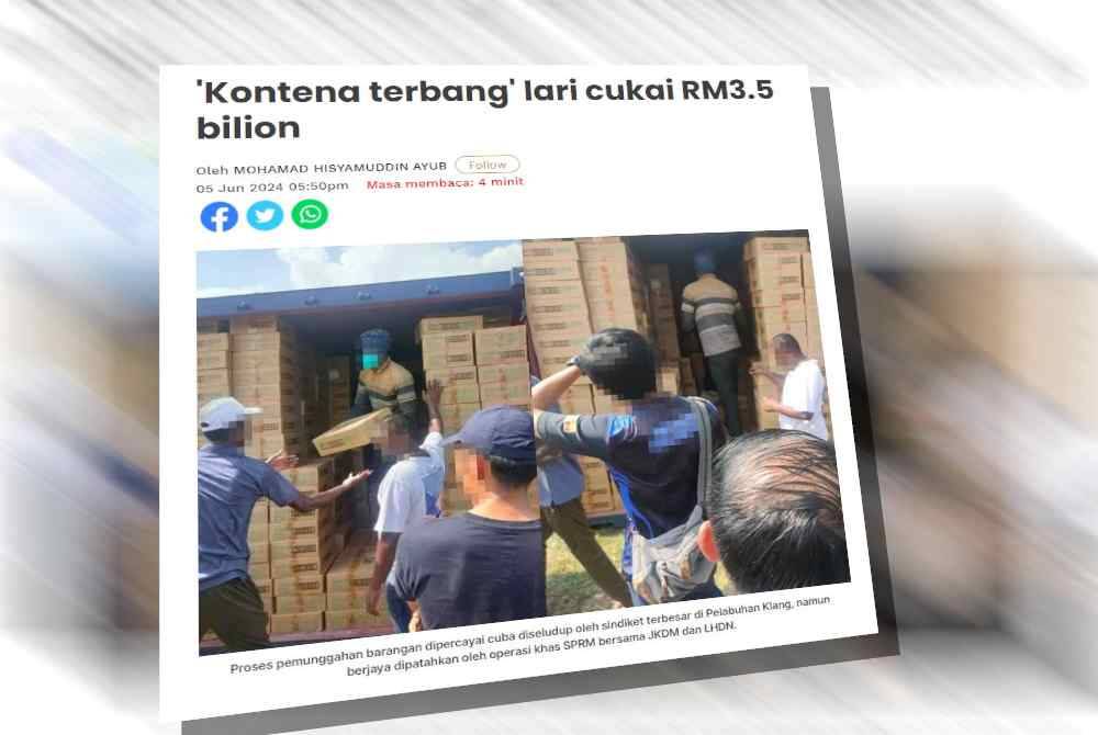 Laporan Sinar Harian pada Rabu lalu.