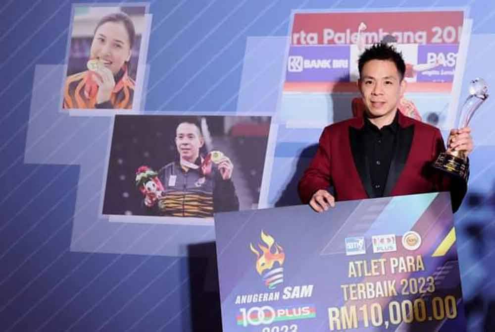 Liek Hou dinobatkan sebagai Atlet Para Terbaik Anugerah SAM di Kuala Lumpur pada malam Khamis.