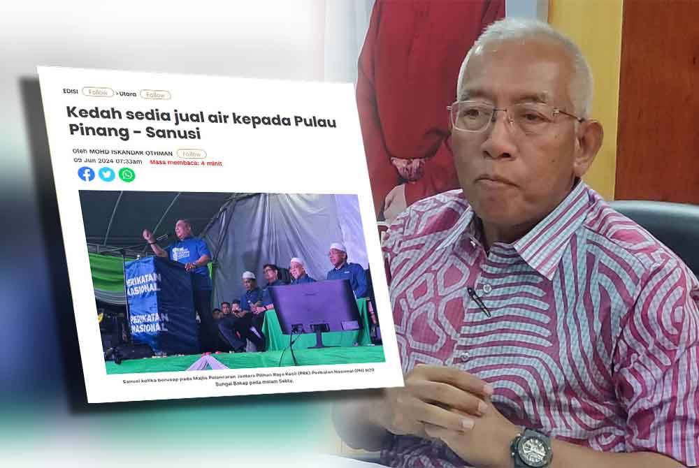 Laporan Sinar Harian (kiri) dan Mahdzir Khalid