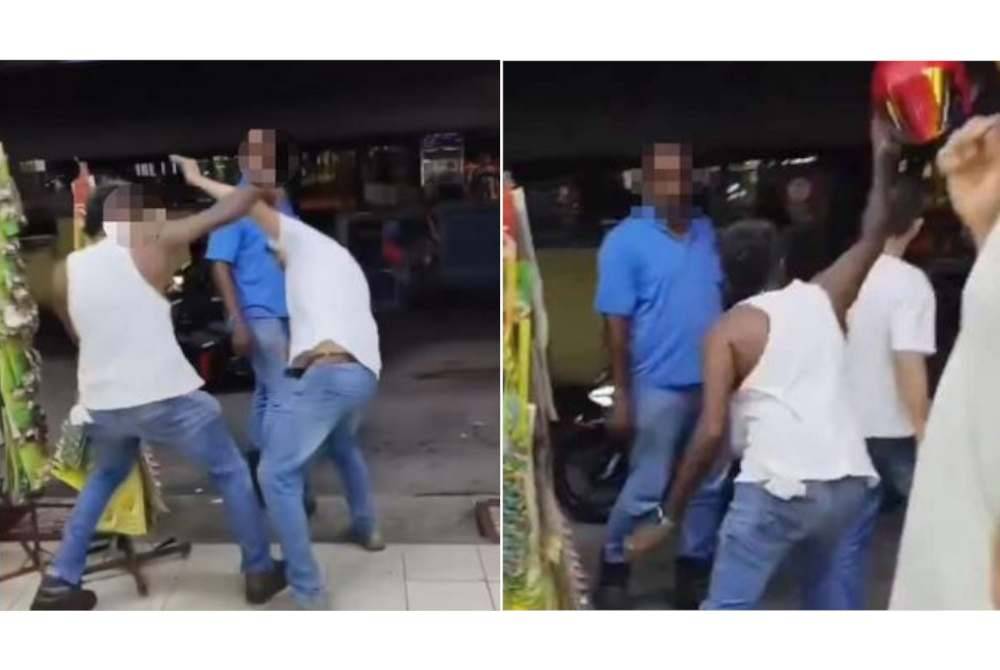 Tangkap layar video kejadian yang tular di sebuah kedai runcit di Seberang Jaya pada 3 Jun lalu.