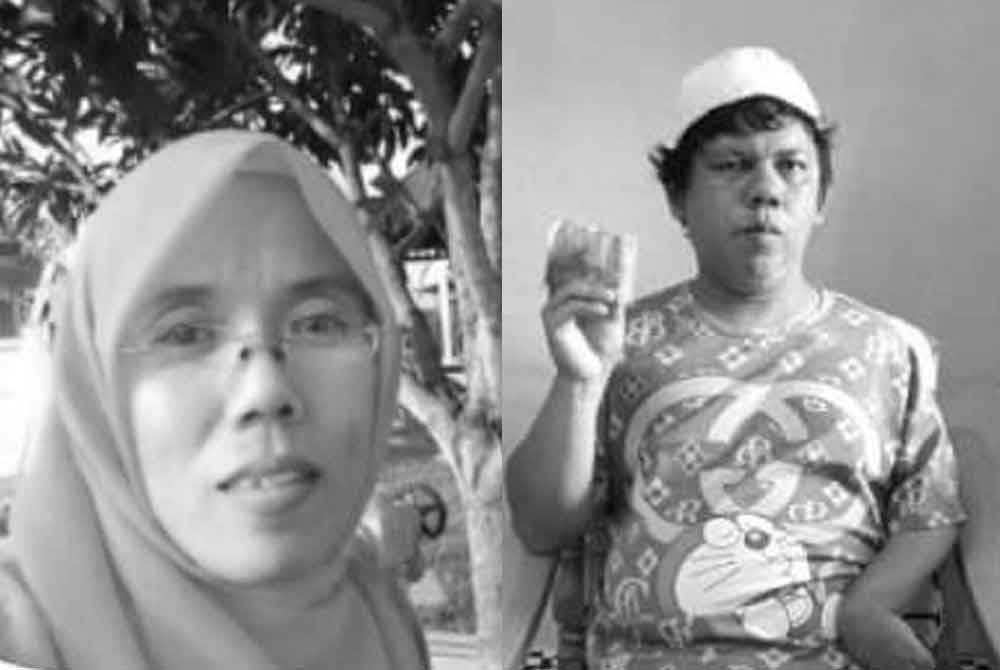 Gambar Allahyarham Latifah (kiri) dan Mohd Rashid (kanan) yang meninggal dunia selang sehari.