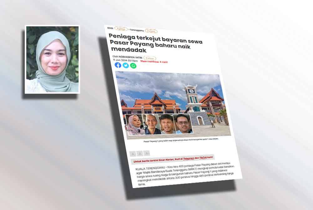  Laporan Sinar Harian pada 11 Jun lepas. Gambar kecil: Amira