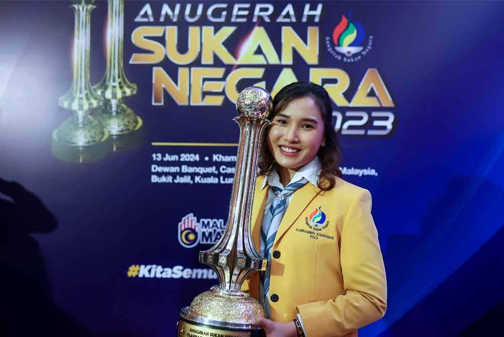 Natasha dinobatkan sebagai Olahragawati Kebangsaan 2023 di MSN, Bukit Jalil pada malam Khamis.