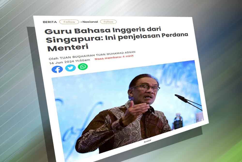 Perkara tersebut dimaklumkan Perdana Menteri, Datuk Seri Anwar Ibrahim selepas pertemuan empat mata dengan rakan sejawatnya dari Singapura Lawrence Wong di Seri Perdana di Putrajaya.