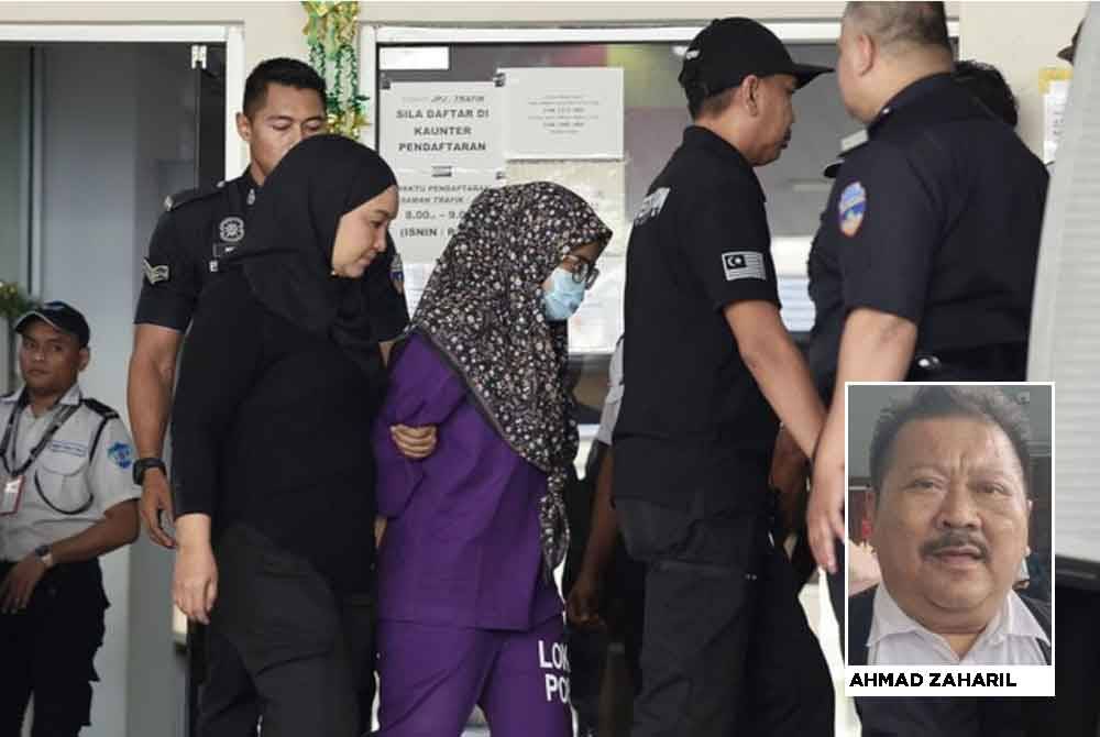 Ibu kepada Zayn Rayyan dibawa keluar dari Kompleks Mahkamah Petaling Jaya selepas menghadiri satu prosiding tertutup pada 12 Jun lepas.