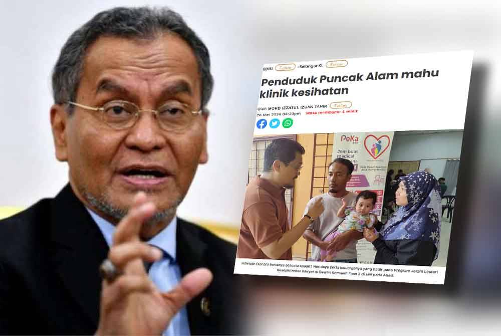 Dr Dzulkefly (kiri) dan laporan Sinar Harian pada 26 Mei lalu.