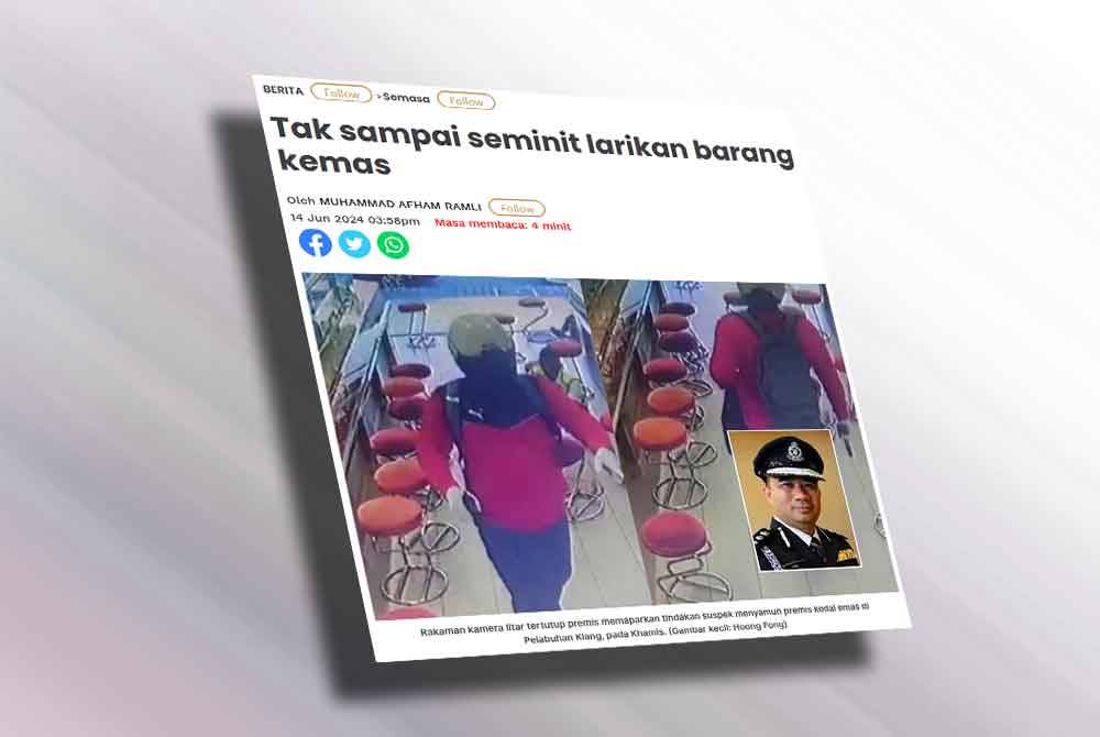 Laporan Sinar Harian pada Jumaat.