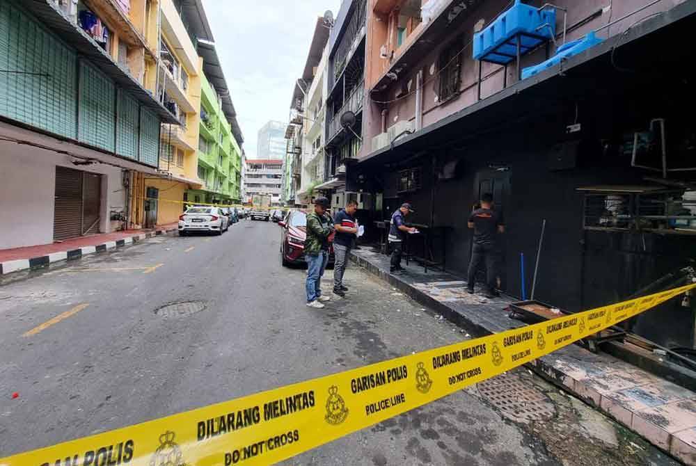 Lokasi kejadian berlakunya pergaduhan sehingga menyebabkan seorang maut dan seorang lagi parah.