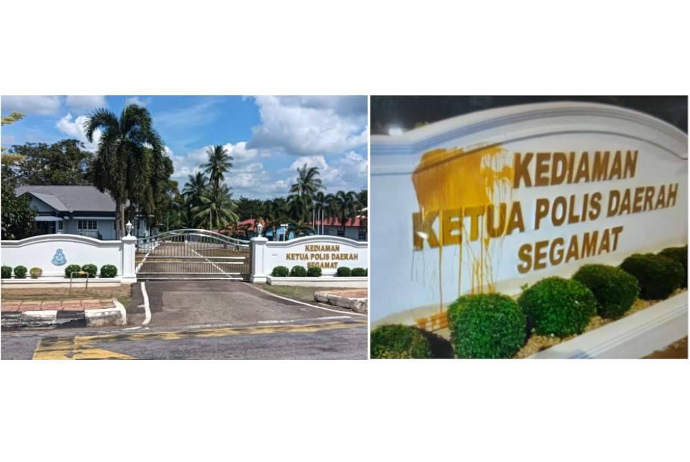 Kediaman rasmi Ketua Polis Daerah Segamat di Jalan Johor Bahru-Seremban, Segamat disimbah cat merupakan kejadian lama yang tular semula.