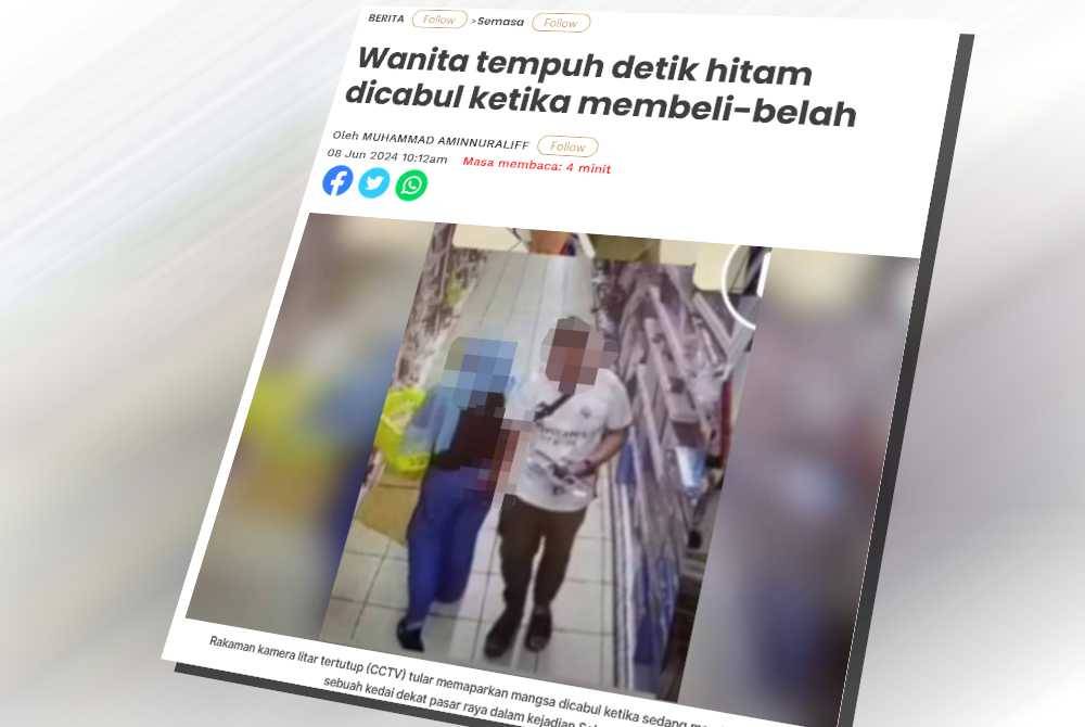 Laporan Sinar Harian pada 8 Jun lalu.