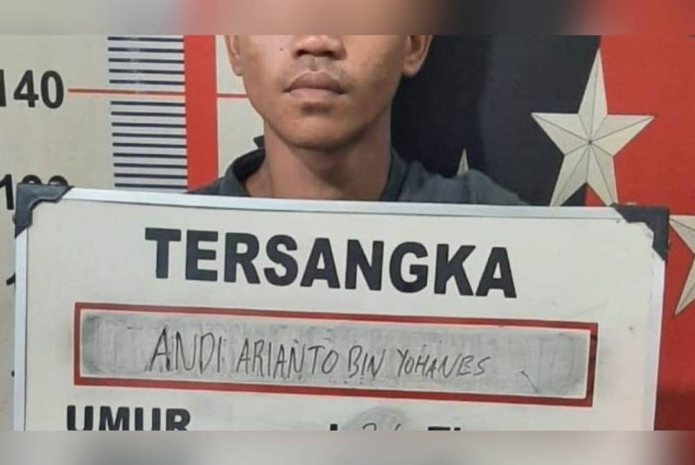 Tertuduh Andi Arianto, 26, warga Kelurahan Bayung Lencir. Foto Agensi