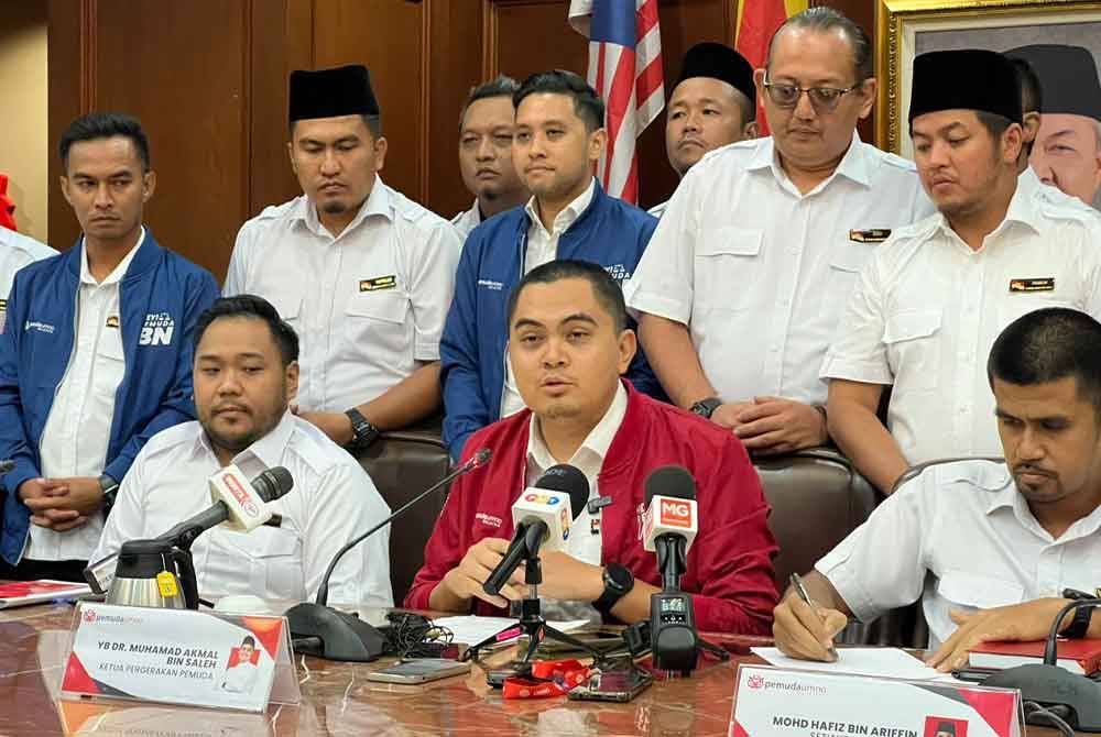 Akmal pada sidang akhbar selepas Mesyuarat Exco Pemuda UMNO di Menara Dato&#039; Onn pada Jumaat.