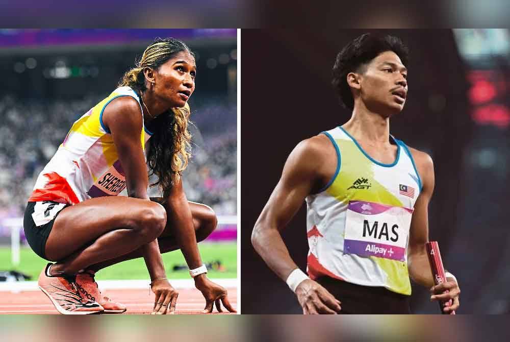 Shereen (kiri) dan Azeem terlepas slot merit ke Sukan Olimpik Paris. Foto: Agensi