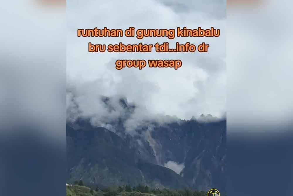 Kejadian tanah runtuh berlaku di Gunung Kinabalu, Mesilau, Kundasang, Ranau pada Ahad.