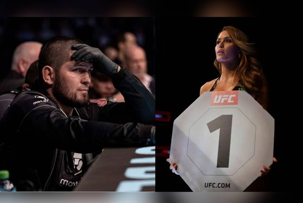 Khabib berpendapat &#039;ring girls&#039; harus dipisahkan daripada sukan tempur kerana mereka tidak berguna dan hanya menyakitkan mata. Foto Agensi